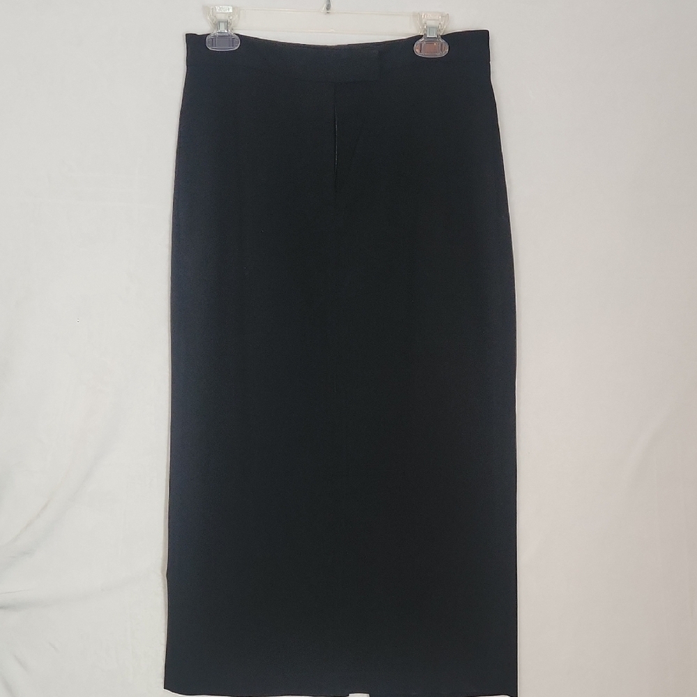 Dkny Black Midi Pencil Skirt high waistline Petite Size 10P Vintage - Picture 9 of 9